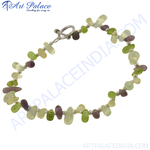Load image into Gallery viewer, Sterling silver chain bracelet featuring colorful gemstone chips, perfect for women.