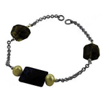 Load image into Gallery viewer, Smoky Quartz & Silver Chain Bracelet for Women | Daily Wear