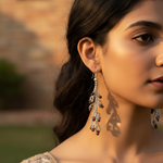 Load image into Gallery viewer, 925 Silver Beaded Drop Earrings with Garnet Gemstones | Women's Jewelry