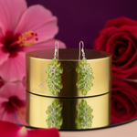 Load image into Gallery viewer, 925 Silver Peridot Earrings | Green Gemstone Drop Earrings for Women