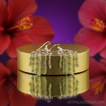 Load image into Gallery viewer, 925 Silver Peridot Dangle Earrings | Green Gemstone Jewelry