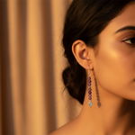 将图像加载到图库查看器中, 925 Silver Amethyst Drop Earrings for Women | Daily Wear