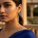 将图像加载到图库查看器中, 925 Silver Citrine Dangle Earrings for Women | Daily Wear