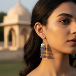 Load image into Gallery viewer, 925 Silver Blue Gemstone Tassel Earrings for Women | Dangle Earrings