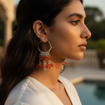 Load image into Gallery viewer, 925 Silver Carnelian Drop Earrings for Women | Gemstone Jewelry