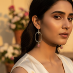 Load image into Gallery viewer, 925 Silver Pink Gemstone Oval Drop Earrings for Women