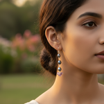 Load image into Gallery viewer, 925 Silver Pearl & Amethyst Drop Earrings for Women | Gift