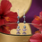 Load image into Gallery viewer, 925 Silver Pearl & Amethyst Drop Earrings for Women | Gift