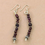 Load image into Gallery viewer, 925 Sterling Silver Garnet Bead Drop Earrings for Women