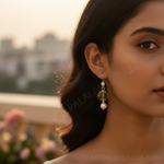 Load image into Gallery viewer, 925 Silver Citrine & Pearl Drop Earrings for Women | Gift