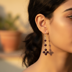 Load image into Gallery viewer, 925 Silver Garnet Drop Earrings for Women | Gemstone Jewelry