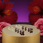 Load image into Gallery viewer, 925 Silver Garnet Drop Earrings for Women | Gemstone Jewelry