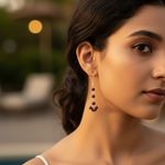 Load image into Gallery viewer, 925 Silver Garnet Drop Earrings for Women | Gemstone Jewelry