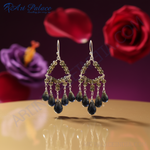 Load image into Gallery viewer, Smoky Quartz Teardrop Chandelier Earrings | Sterling Silver