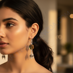 Load image into Gallery viewer, 925 Silver Green Gemstone Earrings for Women | Dangle Jewelry