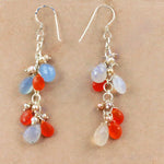 Load image into Gallery viewer, 925 Silver Gemstone Drop Earrings for Women | Dangle Earrings