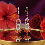 Load image into Gallery viewer, 925 Sterling Silver Carnelian Stone Earrings for Women