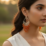 Load image into Gallery viewer, 925 Sterling Silver Carnelian Chandelier Earrings | Women's Jewelry