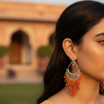 将图像加载到图库查看器中, 925 Sterling Silver Carnelian Chandelier Earrings | Women's Jewelry