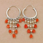 Load image into Gallery viewer, 925 Silver Orange Bead Drop Earrings | Women's Fashion Jewelry