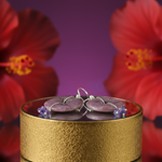 Load image into Gallery viewer, Donut Stone Earrings | Sterling Silver Dangle Earrings for Women