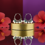 Load image into Gallery viewer, 925 Silver Pearl & Turquoise Dangle Earrings | Women's Jewelry