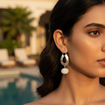 Load image into Gallery viewer, 925 Silver Teardrop Earrings with White Stone | Women's Jewelry