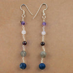 Load image into Gallery viewer, 925 Silver Gemstone Drop Earrings | Amethyst, Garnet, Daily Wear