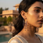 Load image into Gallery viewer, 925 Silver Amethyst Beaded Hoop Earrings for Women | Gift