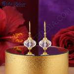 Load image into Gallery viewer, Gold Crystal Beaded Dangle Earrings | Women's Jewelry Gift