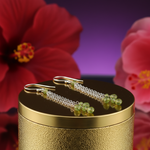 Load image into Gallery viewer, 925 Silver Peridot Dangle Earrings for Women | Green Gemstone