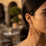 Load image into Gallery viewer, 925 Silver Carnelian Bead Dangle Earrings for Women | Gift