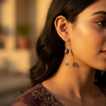 将图像加载到图库查看器中, 925 Silver Amethyst Drop Earrings for Women | Gemstone Jewelry