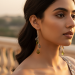 Load image into Gallery viewer, 925 Silver Peridot & Labradorite Dangle Earrings for Women