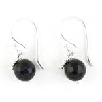 Load image into Gallery viewer, Black Onyx Bead Drop Earrings | 925 Sterling Silver | For Women