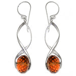 将图像加载到图库查看器中, 925 Silver Citrine Drop Earrings for Women | Gemstone Jewelry