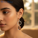 Load image into Gallery viewer, Silver Gemstone Drop Earrings for Women | Elegant Jewelry
