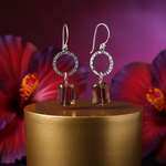 Load image into Gallery viewer, Silver Gemstone Drop Earrings for Women | Elegant Jewelry