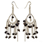 Load image into Gallery viewer, 925 Silver Smoky Quartz Dangle Earrings | Women's Fashion Jewelry