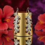 Load image into Gallery viewer, Silver Beaded Garnet Drop Earrings | For Women | Gift Jewelry