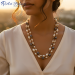 Load image into Gallery viewer, Multi-Color Pearl Necklace | Sterling Silver Chain | Women's Jewelry