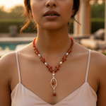Load image into Gallery viewer, Carnelian Bead Necklace | Sterling Silver | Women's Jewelry Gift