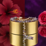 Load image into Gallery viewer, Silver Amethyst Beaded Y Necklace for Women | Gemstone Jewelry