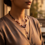Load image into Gallery viewer, Garnet & Pearl Necklace for Women | Art Palace Jewelry