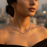 Load image into Gallery viewer, 925 Silver Rose Quartz Beaded Necklace for Women | Gift