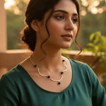 Load image into Gallery viewer, 925 Silver Black Gemstone Necklace for Women | Elegant Jewelry