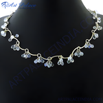 Load image into Gallery viewer, gold plating chain necklace featuring moonstone teardrop pendants, a delicate and elegant design.