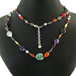 Load image into Gallery viewer, Gemstone Beaded Necklace | Colorful Semi-Precious Stone Necklace