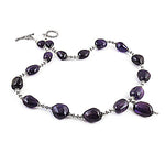 Load image into Gallery viewer, Amethyst Bead Necklace | 925 Silver Chain Necklace for Women