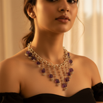Load image into Gallery viewer, Amethyst Gemstone Dangle Necklace | Sterling Silver Chain | Women's Jewelry